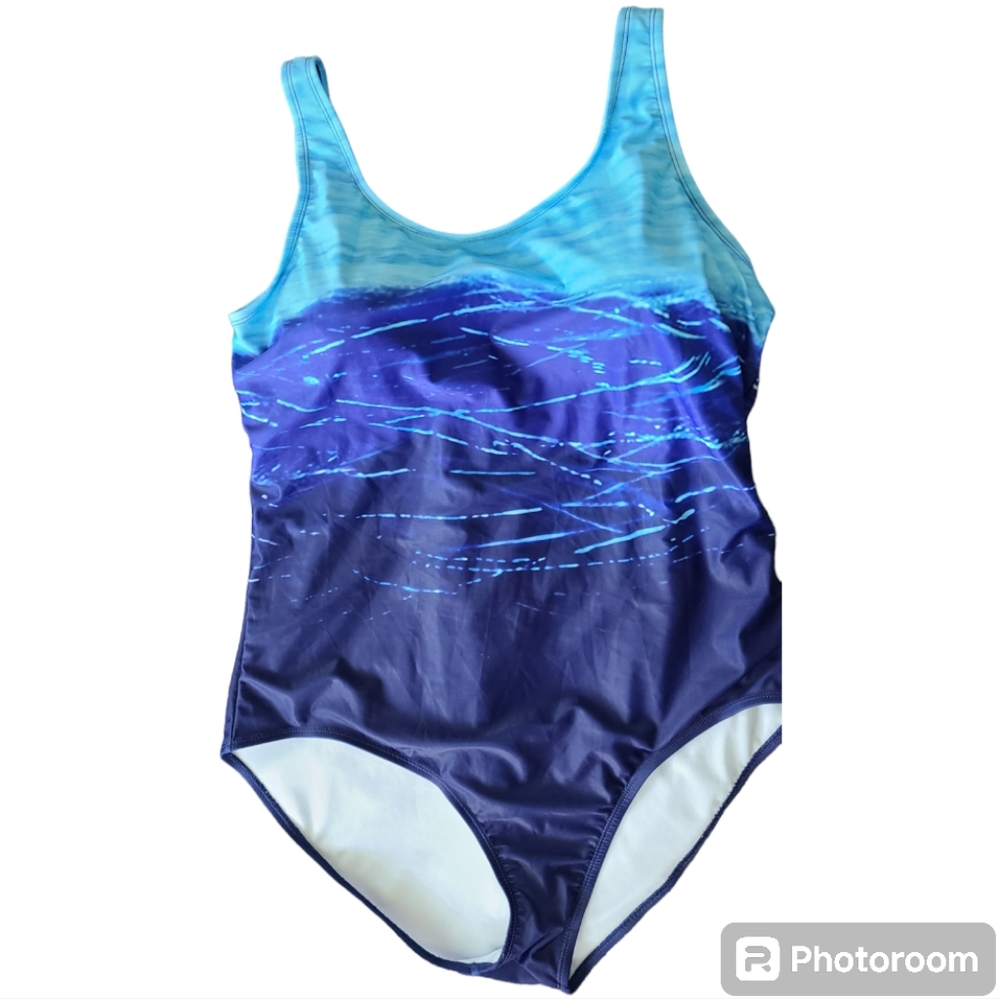 Swimwear 2xl one piece‎ beach attire pool wear pretty blues